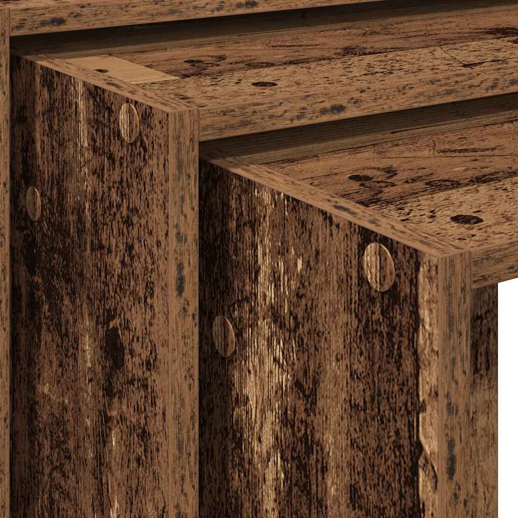 Stablebord 3 stk gammelt tre konstruert tre