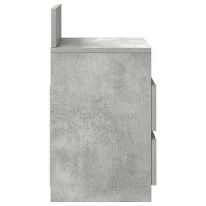 Nattbord Sengbord Betonggrå med 2 skuffer 40x33x60 cm