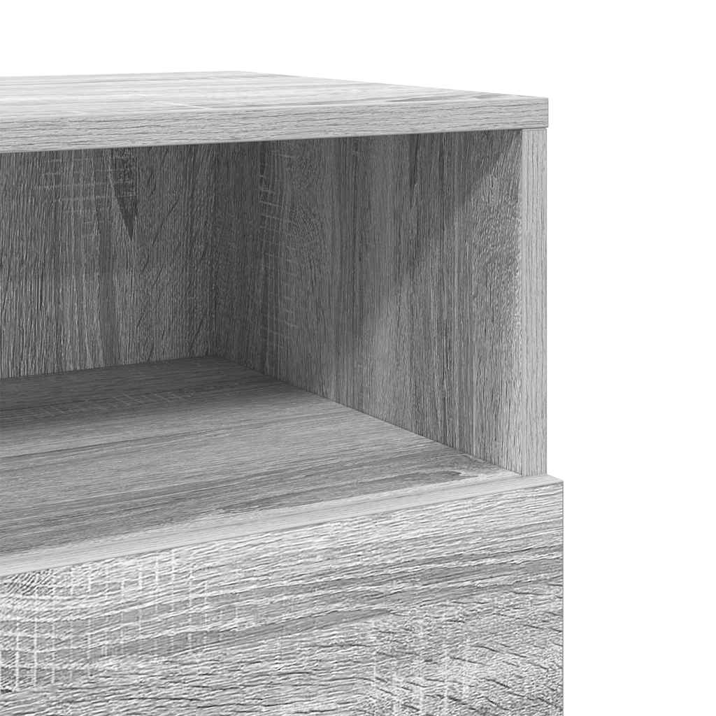 Nattbord Sengbord Sonoma Grå med 2 skuffer 36x36x68 cm