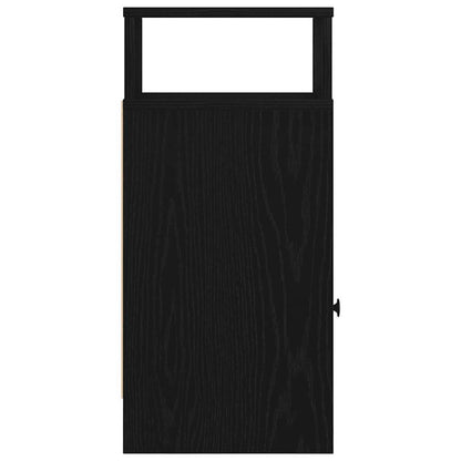 Nattbord Sengbord Svart med skuff 25x31x66 cm