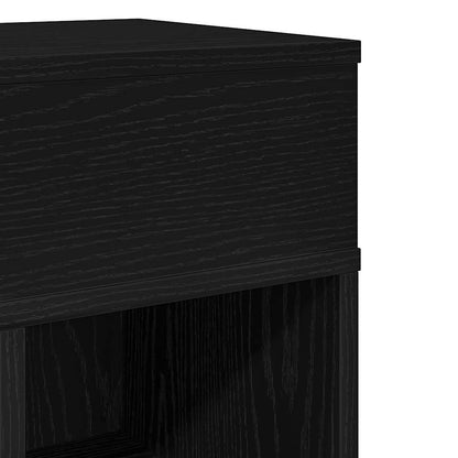 Nattbord Sengbord Svart med skuff 25x31x66 cm