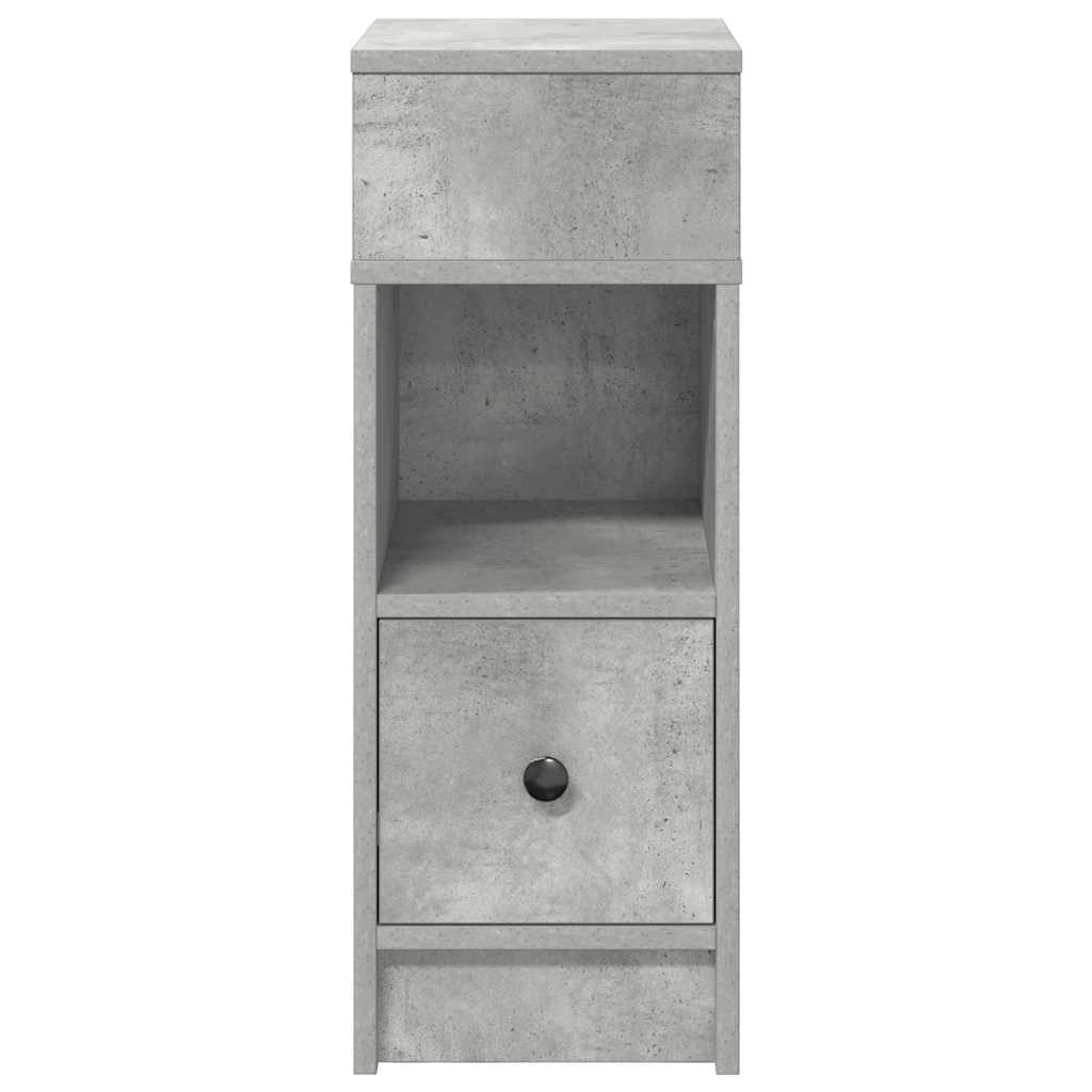 Nattbord Sengbord Betonggrå med skuff 25x31x66 cm