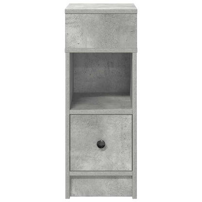 Nattbord Sengbord Betonggrå med skuff 25x31x66 cm