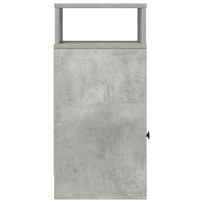 Nattbord Sengbord Betonggrå med skuff 25x31x66 cm