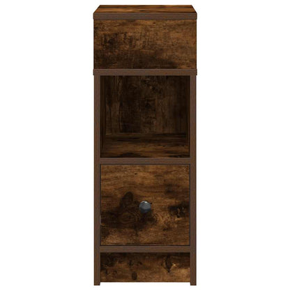 Nattbord Sengbord Røkt Eik med skuff 25x31x66 cm