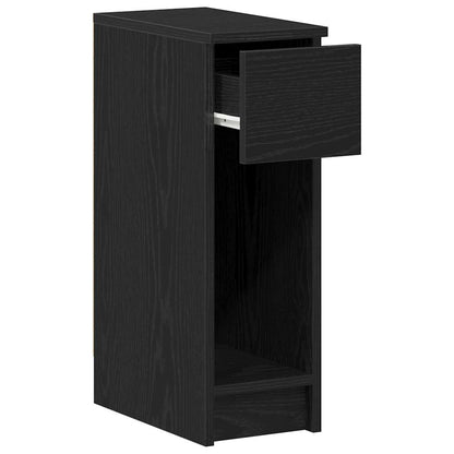 Nattbord Sengbord Svart Eik med skuff 20x36x60 cm