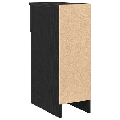 Nattbord Sengbord Svart Eik med skuff 20x36x60 cm