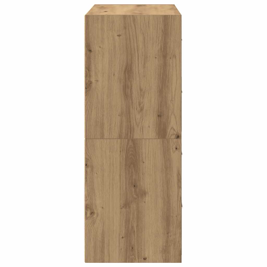Skap med 2 skuffer 2 stk artisan eik 60x31x40 cm konstruert tre