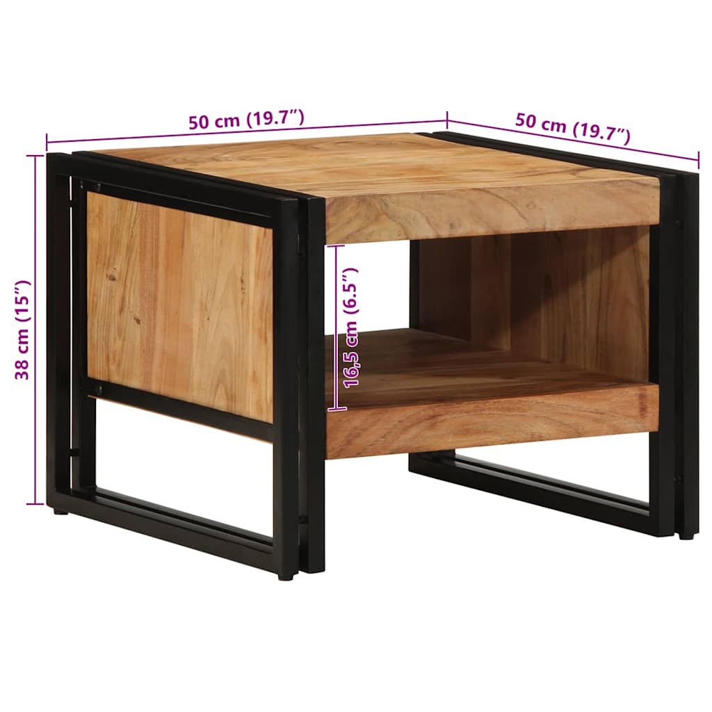 Salongbord Sofabord Tre heltre akasie 50x50x38 cm