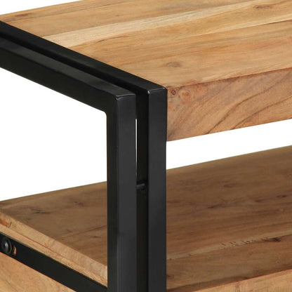 Avlastningsbord konsollbord Svart 90x33x75 cm Massivt Akasietre