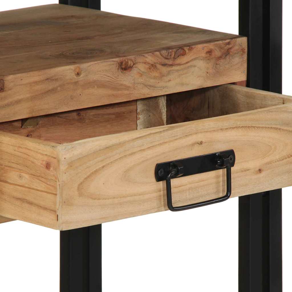 Avlastningsbord konsollbord Svart 90x33x75 cm Massivt Akasietre