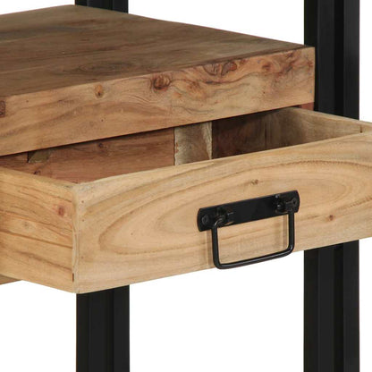 Avlastningsbord konsollbord Svart 90x33x75 cm Massivt Akasietre
