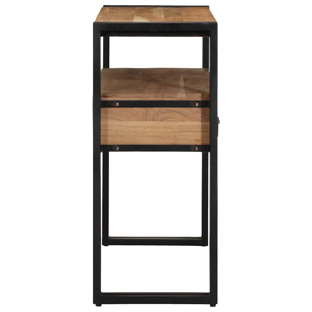 Avlastningsbord konsollbord Svart 90x33x75 cm Massivt Akasietre