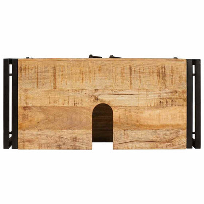 Servantskap Tre til bad 71 x 33 x 58 cm Massiv Mangotre, Jern