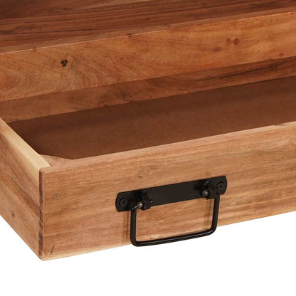 Servantskap Tre til bad 71 x 33 x 58 cm Massiv Akasietre, Jern