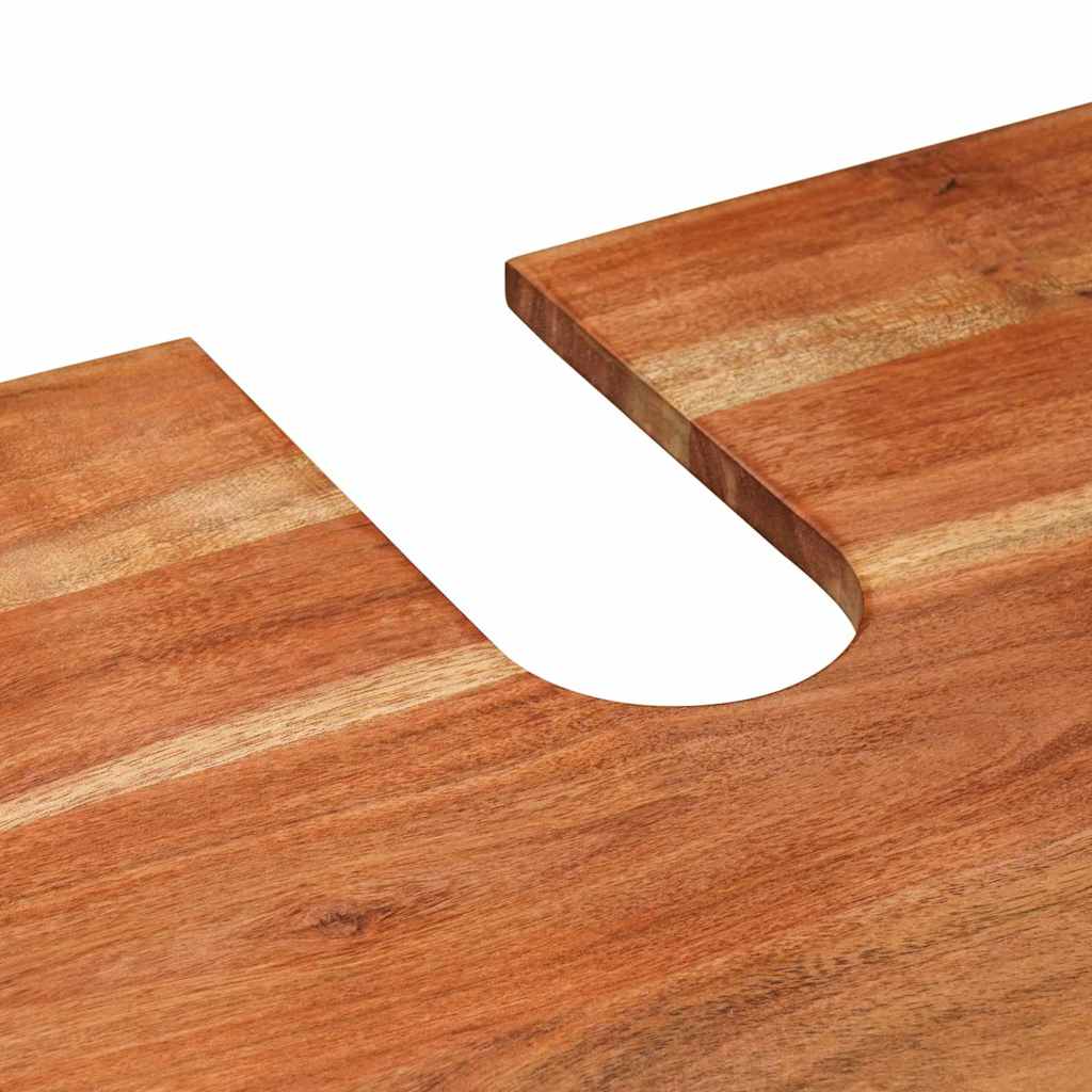 Servantskap Tre til bad 71 x 33 x 58 cm Massiv Akasietre, Jern