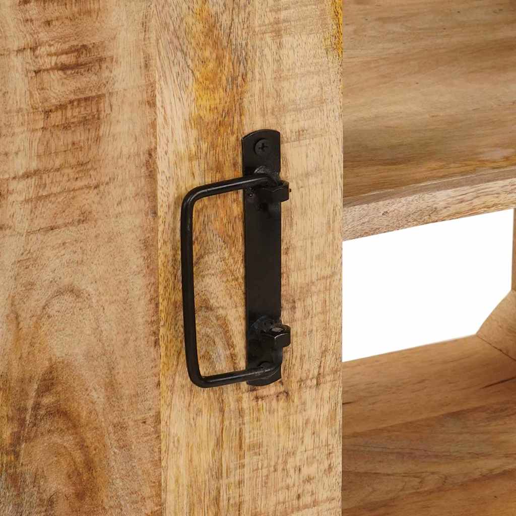 Servantskap Tre til bad 71 x 33 x 58 cm Massiv Mangotre, Jern