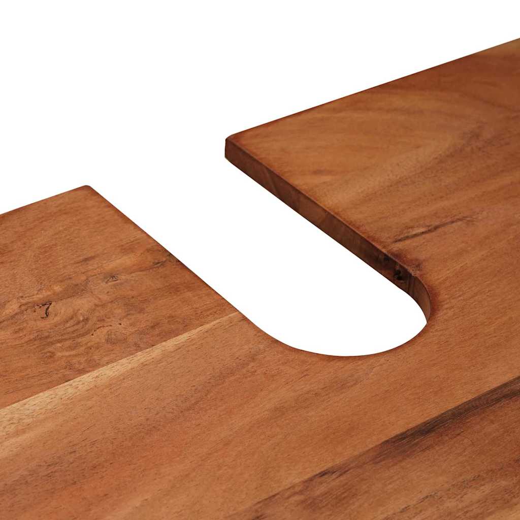 Servantskap Tre til bad 71 x 33 x 58 cm Massiv Akasietre, Jern