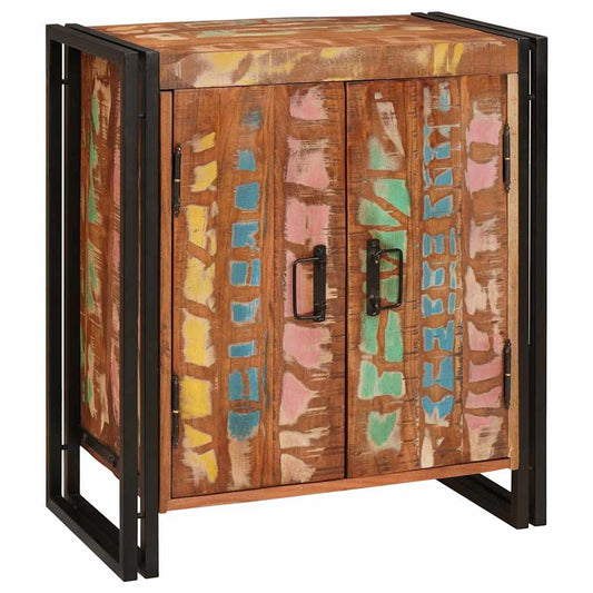 Nattbord Sengbord Tre Flerfarget 38 x 33 x 58 cm gjenvunnet heltre