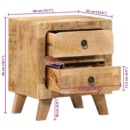 Nattbord Sengbord Tre heltre mangotre 40x32x46 cm