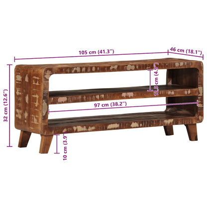 TV-Møbel Tre Tv-benk 105x46x32 cm gjenvunnet heltre