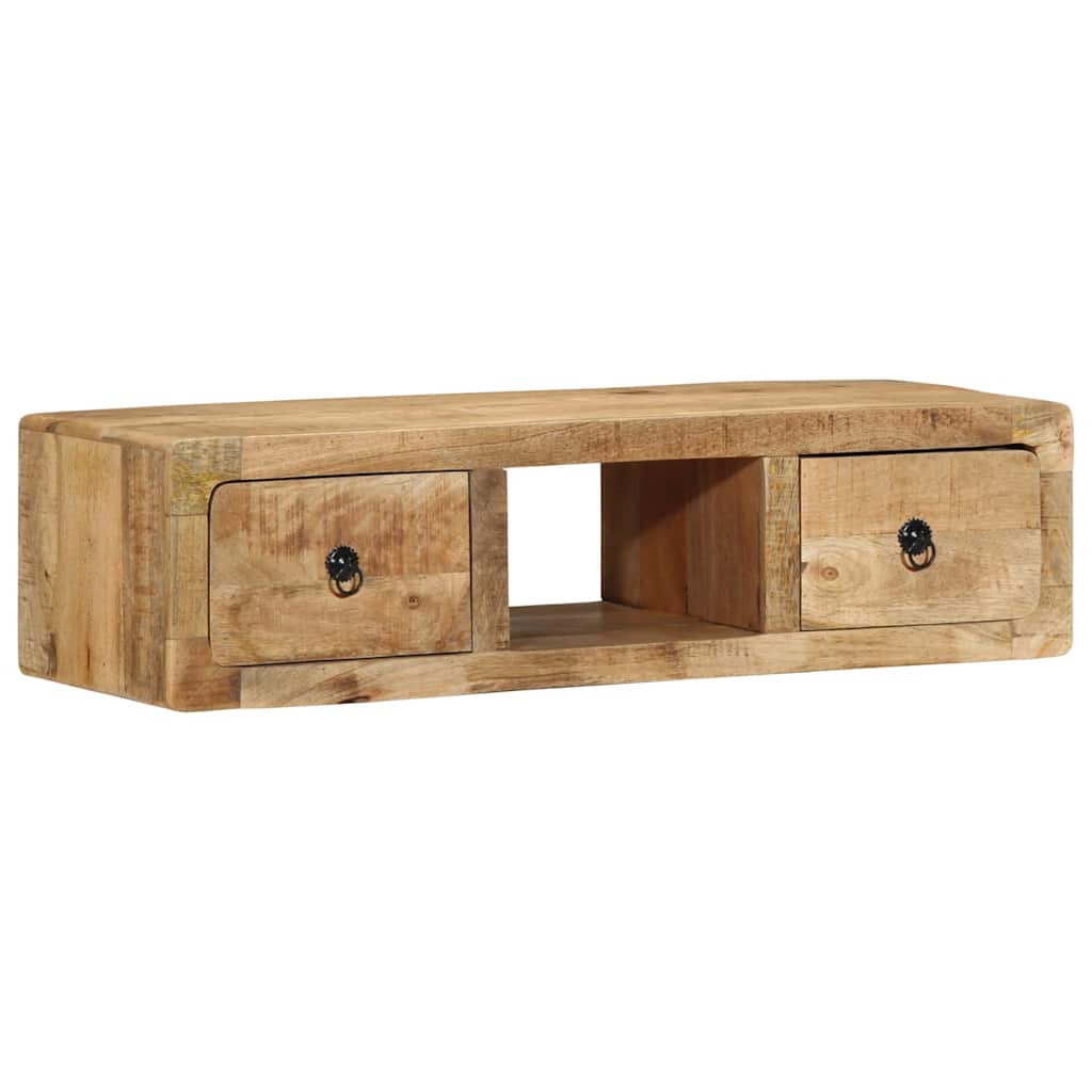 TV-Møbel Tre Tv-benk Veggmontert 100x32x25 cm grovt heltre mangotre