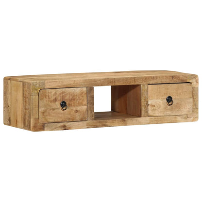 TV-Møbel Tre Tv-benk Veggmontert 100x32x25 cm grovt heltre mangotre