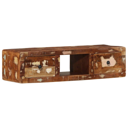 TV-Møbel Tre Tv-benk Veggmontert 100x32x25 cm gjenvunnet heltre