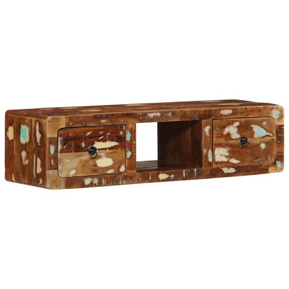 TV-Møbel Tre Tv-benk Veggmontert 100x32x25 cm gjenvunnet heltre