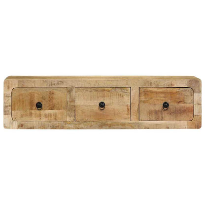 TV-Møbel Tre Tv-benk Veggmontert 100x32x25 cm grovt heltre mangotre