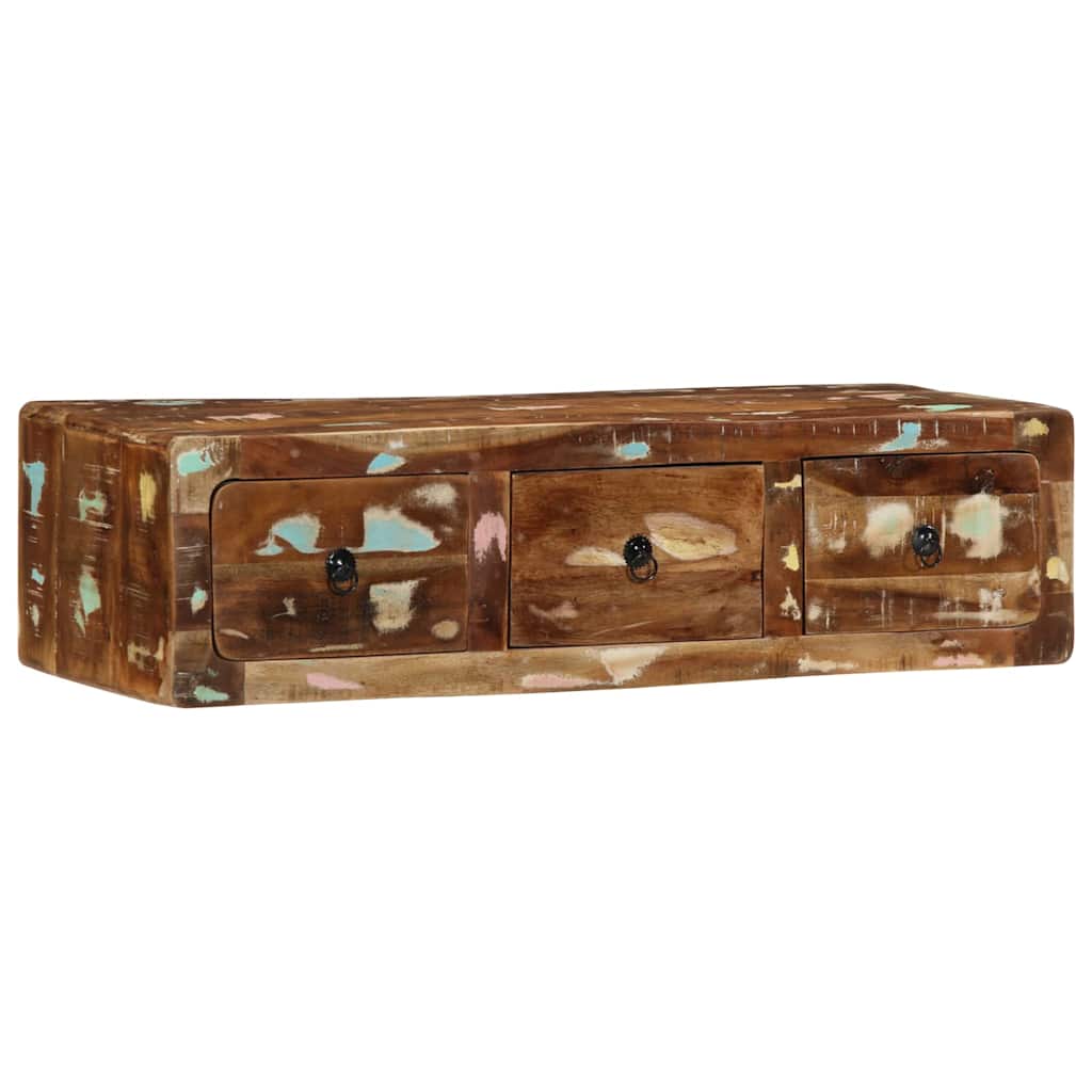 TV-Møbel Tre Tv-benk Veggmontert 100x32x25 cm gjenvunnet heltre