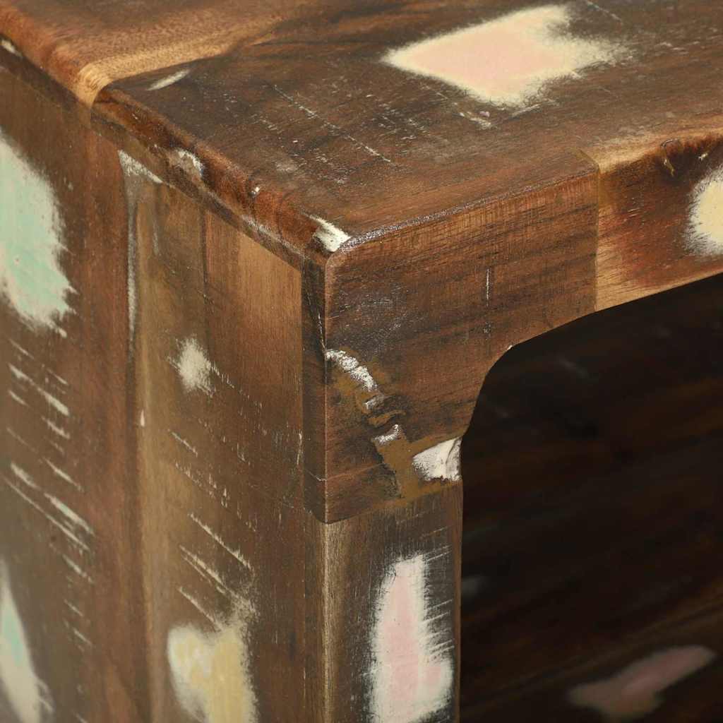 Salongbord Sofabord Tre Flerfarget 50 x 50 x 35 cm gjenvunnet heltre