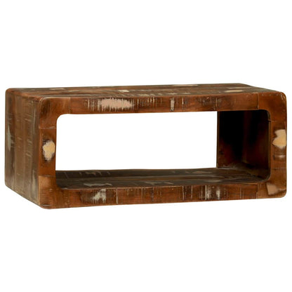 TV-Møbel Tre TV-benk med hylle med lagring Flerfarget Massivt gjenvunnet tre