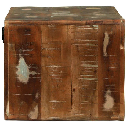 TV-Møbel Tre TV-benk med hylle med lagring Flerfarget Massivt gjenvunnet tre