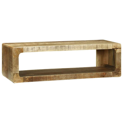 TV-Møbel Tre TV-benk med hylle med lagring Brun Massivt mangotre