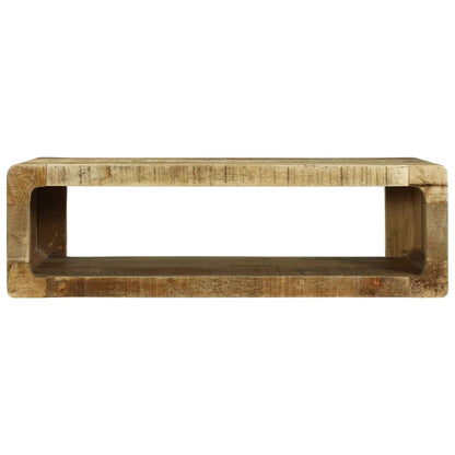 TV-Møbel Tre TV-benk med hylle med lagring Brun Massivt mangotre