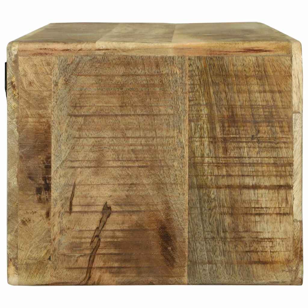 TV-Møbel Tre TV-benk med hylle med lagring Brun Massivt mangotre