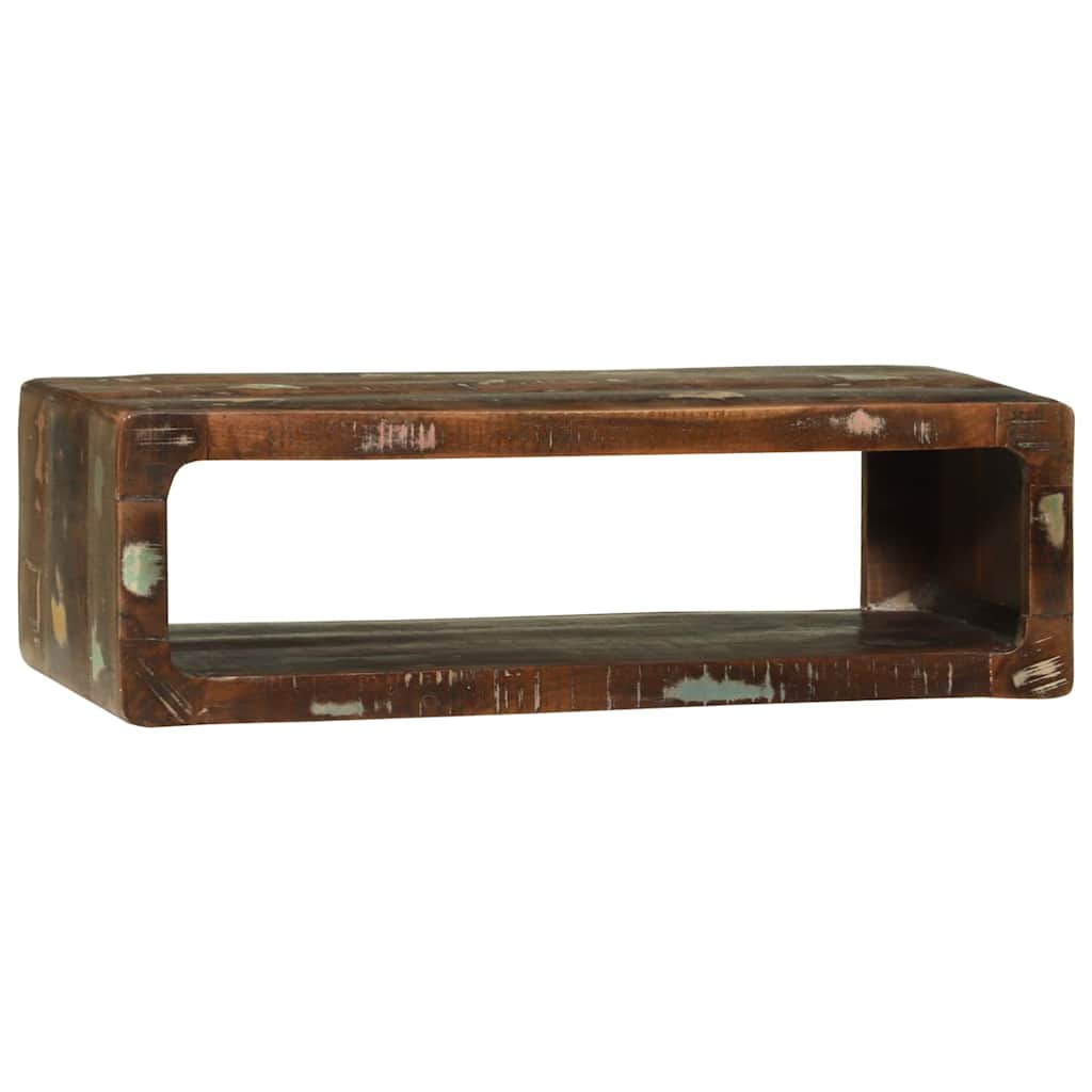 TV-Møbel Tre TV-benk med hylle med lagring Flerfarget Massivt gjenvunnet tre