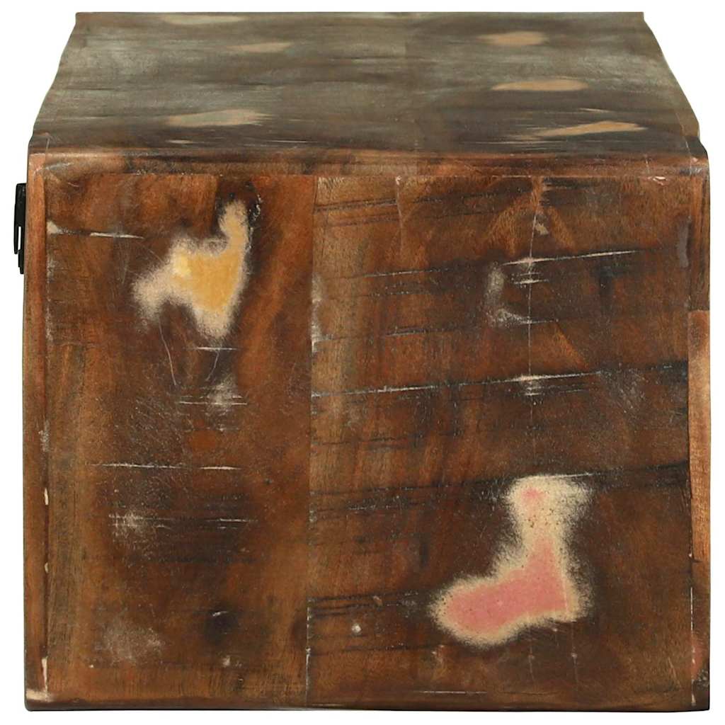 TV-Møbel Tre TV-benk med hylle med lagring Flerfarget Massivt gjenvunnet tre