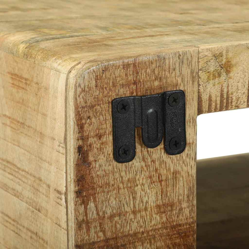 TV-Møbel Tre TV-benk med hylle Brun 80 x 32 x 36 cm Massivt mangotre