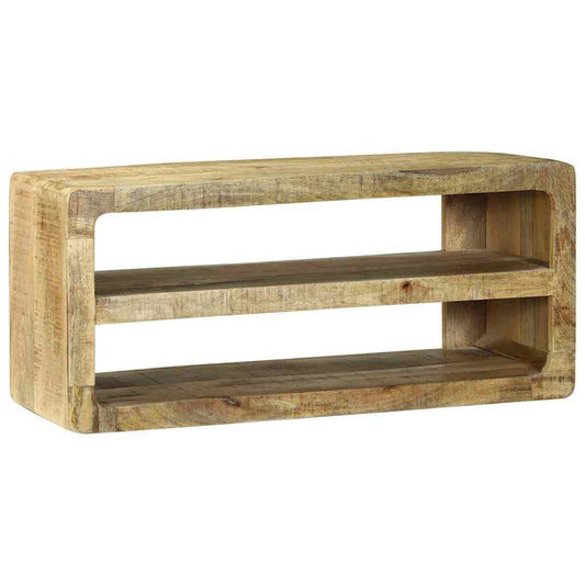 TV-Møbel Tre TV-benk med hylle Brun 80 x 32 x 36 cm Massivt mangotre