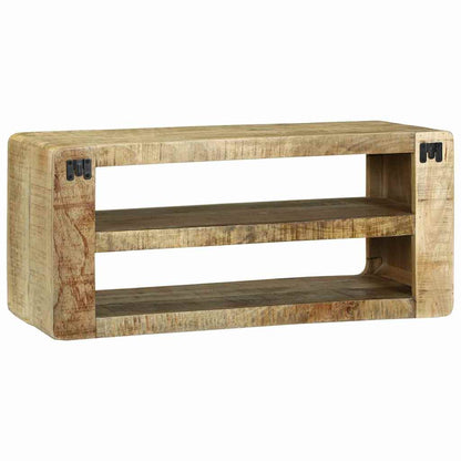 TV-Møbel Tre TV-benk med hylle Brun 80 x 32 x 36 cm Massivt mangotre