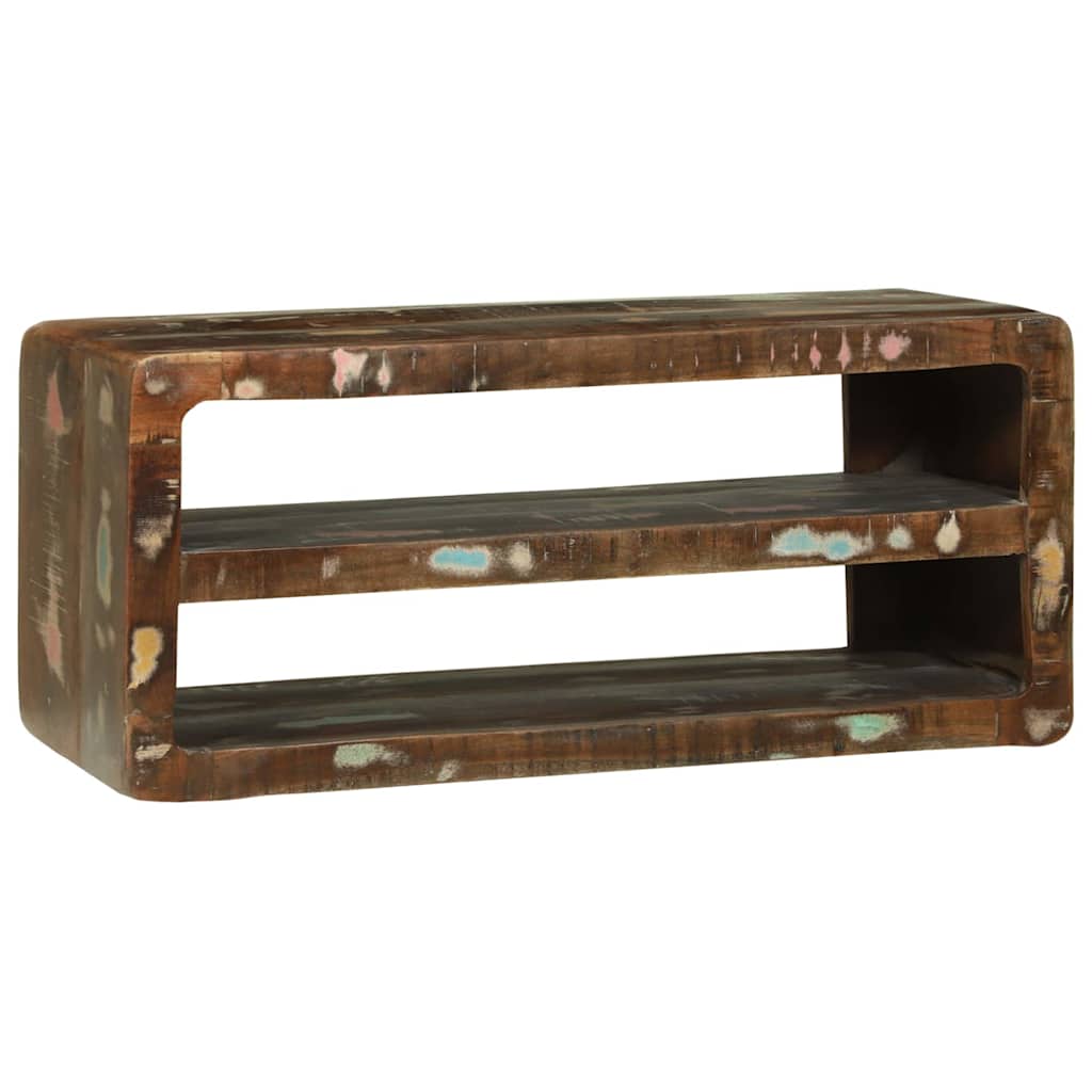 TV-Møbel Tre TV-benk Flerfarget 80 x 32 x 36 cm Massivt gjenvunnet tre