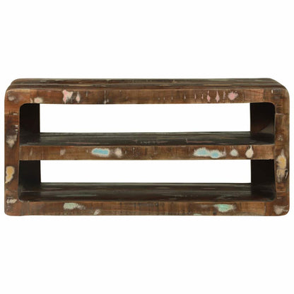 TV-Møbel Tre TV-benk Flerfarget 80 x 32 x 36 cm Massivt gjenvunnet tre