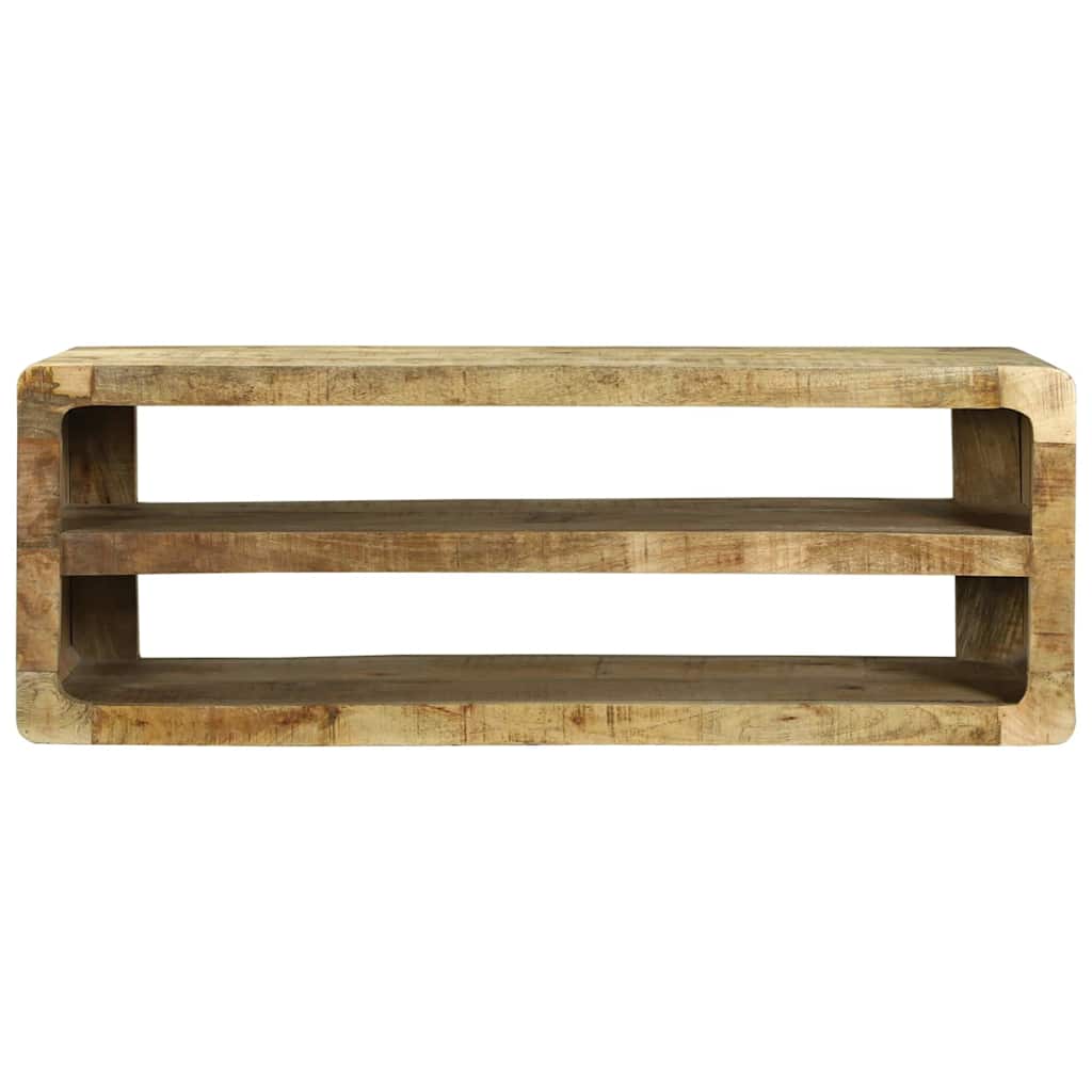 TV-Møbel Tre TV-benk med hylle Brun 100 x 32 x 36 cm Massivt mangotre