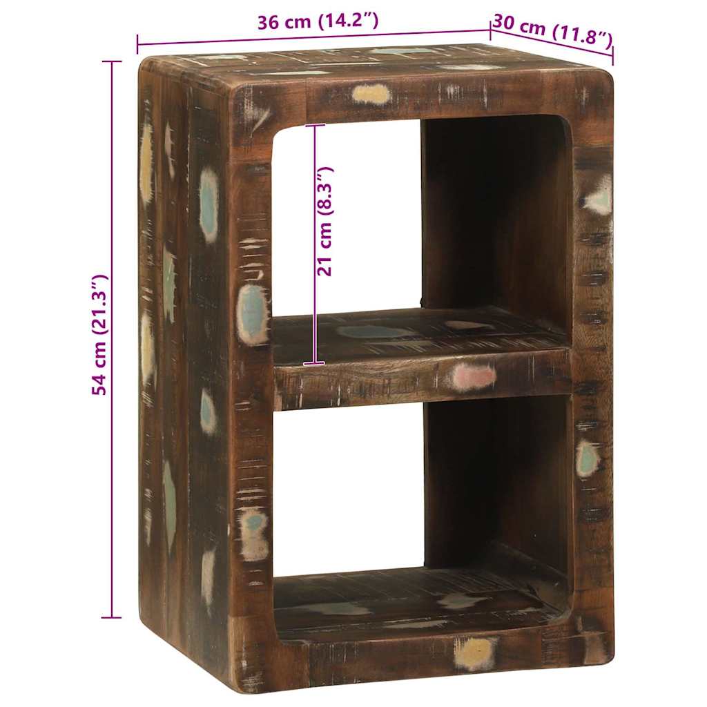 TV-Møbel Tre TV-Skap Flerfarget 36 x 30 x 54 cm Massivt gjenvunnet tre