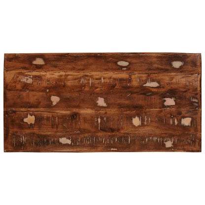 Sminkebord med hylle Brun 90 x 76 x 45 cm Solid gjenvunnet tre