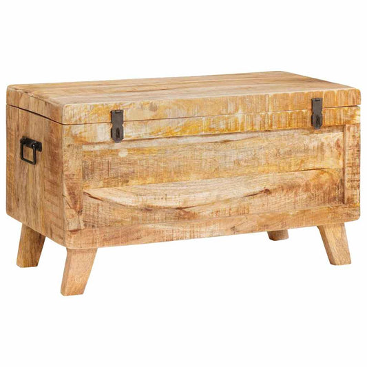 Oppbevaringskiste med lagring med lås 70 x 35 x 40 cm heltre mango
