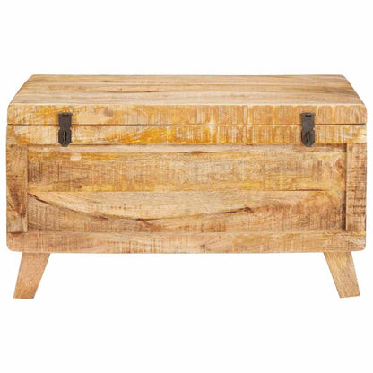 Oppbevaringskiste med lagring med lås 70 x 35 x 40 cm heltre mango