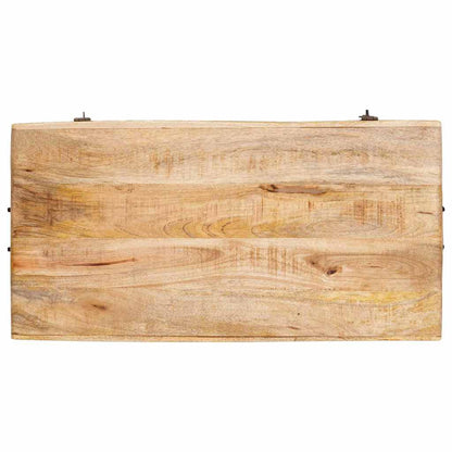 Oppbevaringskiste med lagring med lås 70 x 35 x 40 cm heltre mango